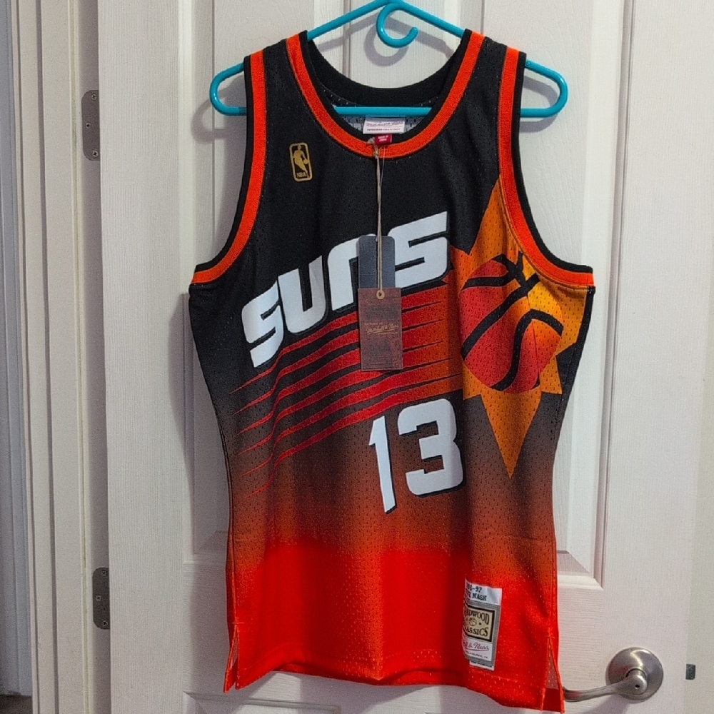 NBA Suns Black and Orange Jersey